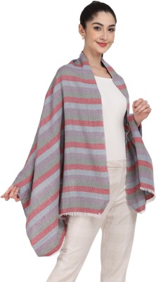 Cashmere Craft Pashmina Striped Women, Men Shawl(Grey)