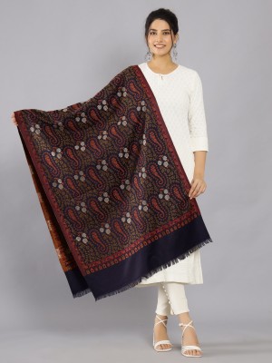 Ravaiyaa - Attitude Is Everything Wool Paisley Women Shawl(Blue)