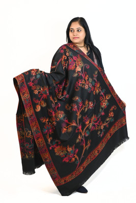 Vrinde Cashmere Printed Women Shawl(Black)