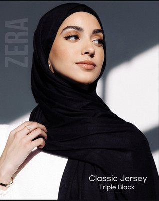ANBA Cotton, Rayon Solid Women Shawl(Black)