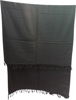 PRIDE SALES Wool Solid Women Shawl(Grey)