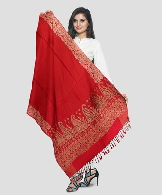 Zaria Fabs Wool Printed Women Shawl(Multicolor)