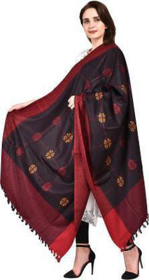 Kashmiri queen Wool Printed Women, Men Shawl(Black)