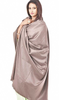 CHOUDHARYRETAILS Wool Solid Women, Men Shawl(Beige)