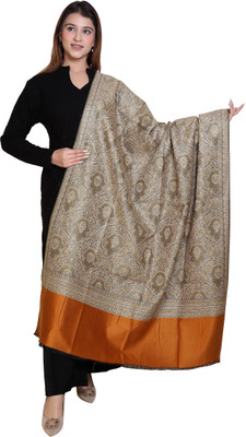 Vasaba Polyester Wool Blend Printed Women Shawl(Multicolor)
