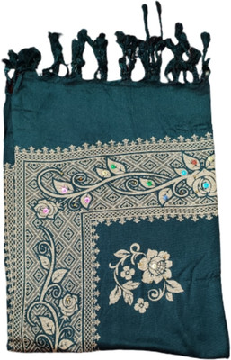 IZAYA Cotton Printed Women Shawl(Green)