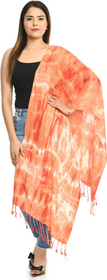 manra Viscose Printed Women Shawl(Orange)
