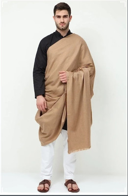 OSWAAL Wool Solid Men Shawl(Beige)