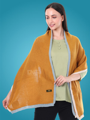 Daily Needs Shop Wool Solid Women Shawl(Orange)