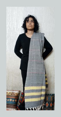 EKOK Cotton Solid Women Shawl(Grey)