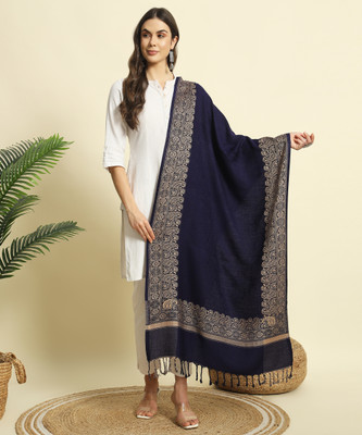 HEMLOCK Wool Self Design Women Shawl(Multicolor)