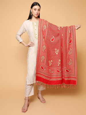 SCHp Wool Paisley Women Shawl(Multicolor)