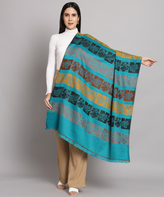 NAYANTRA Polyester Wool Blend Self Design Women Shawl(Multicolor)