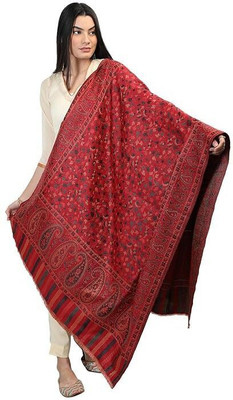 CHOUDHARYRETAILS Pashmina Self Design Women Shawl(Red)