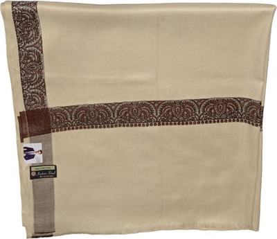 CHOUDHARYRETAILS Cashmere, Wool Solid, Printed Men, Women Shawl(Beige)