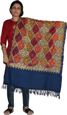 HouseOfCommon Wool Embroidered Women Shawl(Multicolor)