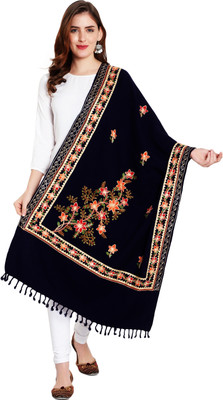 RADHE PRODUCTS Wool Embroidered Women Shawl(Multicolor)