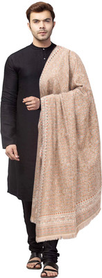 Life and style Wool Printed Men Shawl(Beige)