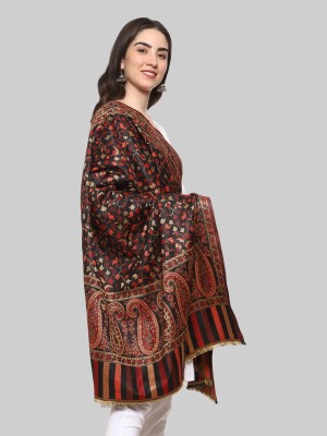 Royal-E-Kashmir Wool Paisley Women Shawl(Multicolor)