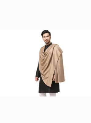 NewSiyrams Wool Solid Men Shawl(Brown)