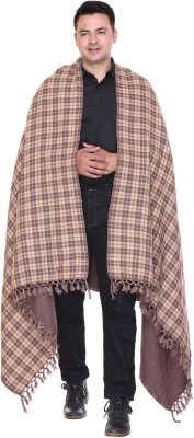 Tones-N-Shades Wool Solid Men Shawl(Brown)