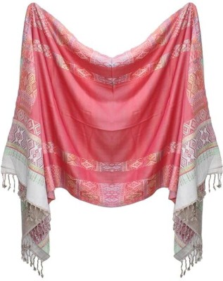 FULLY Wool Woven Women Shawl(Multicolor)