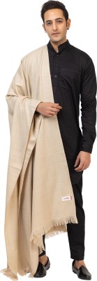 Pashgiri Wool Solid Men Shawl(Beige)