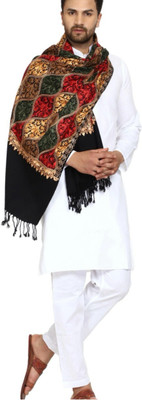 kaps Cashmere Woven, Embroidered, Floral Print Men Shawl(Multicolor)