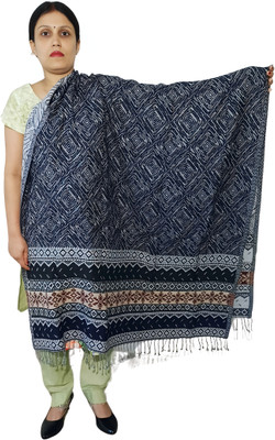 Kashmiri queen Wool Self Design Women Shawl(Multicolor)