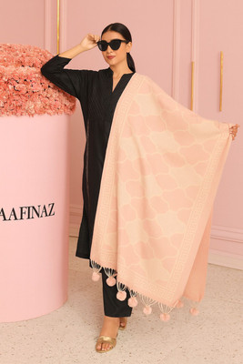SCHp Wool Printed Women Shawl(Pink)