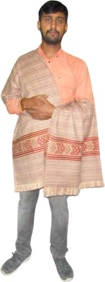 BE SWADESHI Cashmere Printed Men Shawl(Beige)