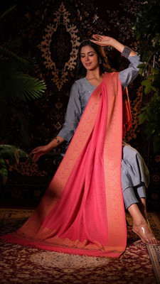 STSHAWLS Acrylic Self Design Women Shawl(Multicolor)