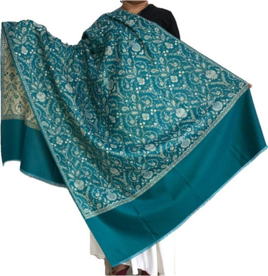 CHOUDHARYRETAILS Wool Self Design Women, Men Shawl(Green)