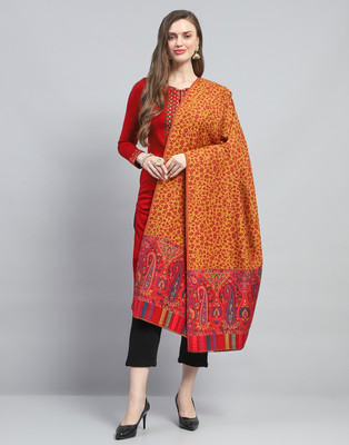 MONTE CARLO Wool Self Design Women Shawl(Multicolor)