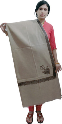 CHOUDHARYRETAILS Wool Printed Women Shawl(Brown)