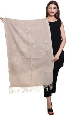 OSWAL Polyester Self Design Women Shawl(Beige)