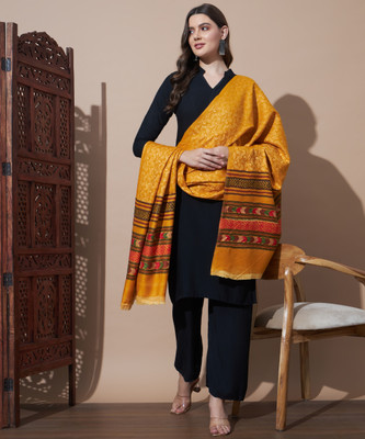 MYLES Wool Self Design Women Shawl(Multicolor)