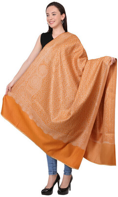Life and style Wool Printed Women Shawl(Yellow)