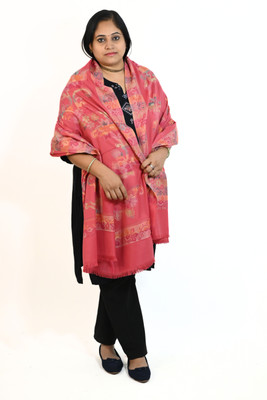 Vrinde Cashmere Printed Women Shawl(Pink)
