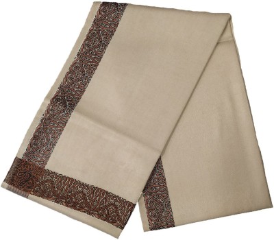 Royal-E-Kashmir Wool Paisley Men Shawl(Beige)