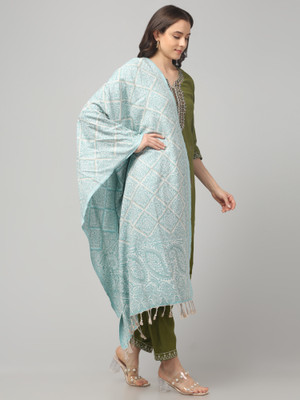 OMASU FASHION Viscose Paisley Women Shawl(Grey)