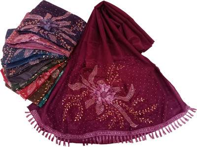 barakath Poly Cotton Solid Women Shawl(Multicolor)