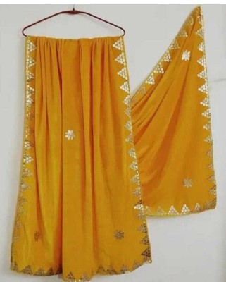 Chalaila Velvet Embroidered Women Shawl(Yellow)