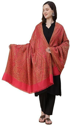 CHOUDHARYRETAILS Pashmina Self Design Women Shawl(Red)