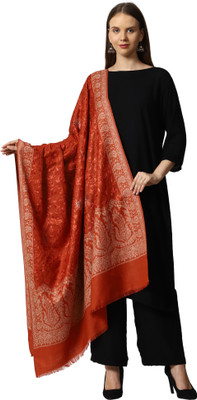 swi stylish Wool Printed Women Shawl(Multicolor)