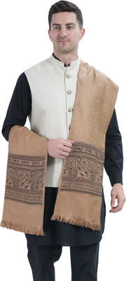manra Wool Printed Men Shawl(Beige)
