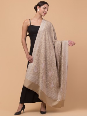 Tweedle Acrylic Paisley Women Shawl(Beige)