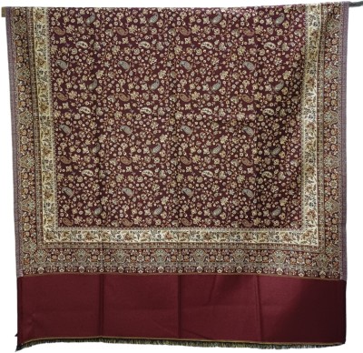 SUMEDH handcrafts Acrylic Woven Women, Men Shawl(Maroon)