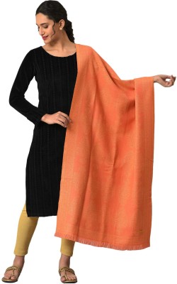 Aurelia Acrylic Self Design Women Shawl(Orange)