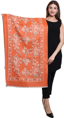 OSWAL Polyester Self Design Women Shawl(Orange)
